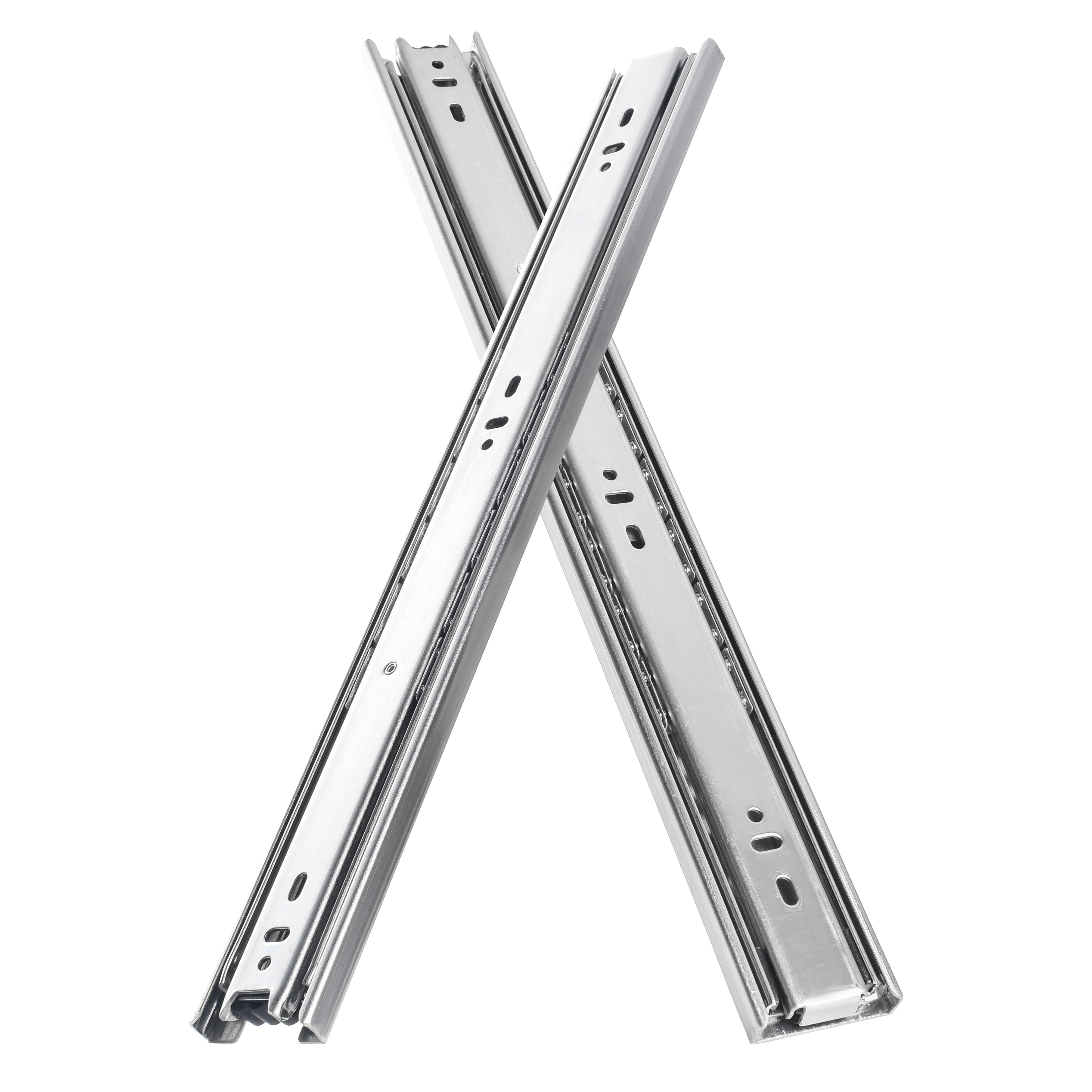 SNEIDA Full Extension Drawer Slides, Less Noise Ball Bearing Side Mount Drawer Rails 100 LB Load Capacity, White