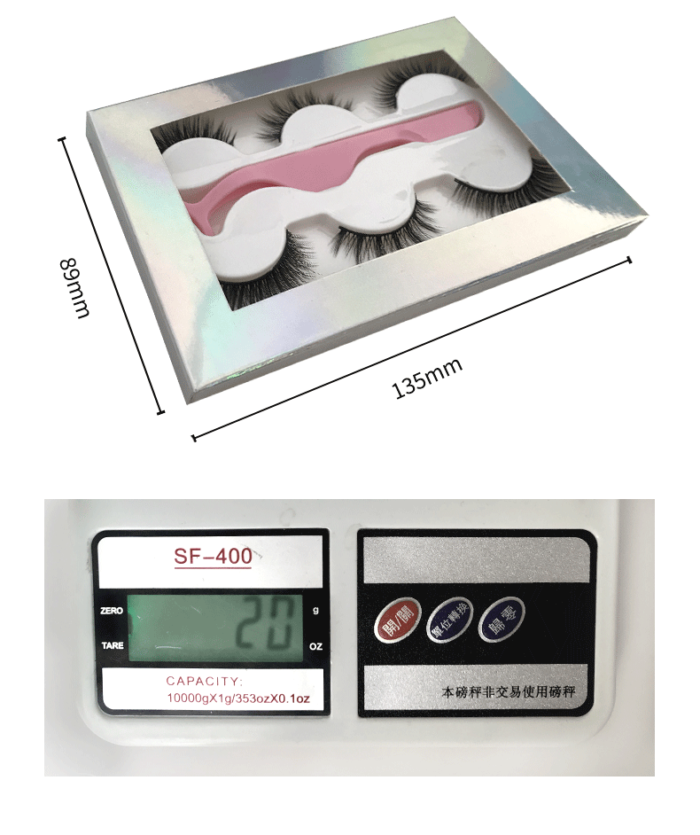 High quality wholesale eyelashes kit 100% hand made synthetic 3 pairs faux mink lashes