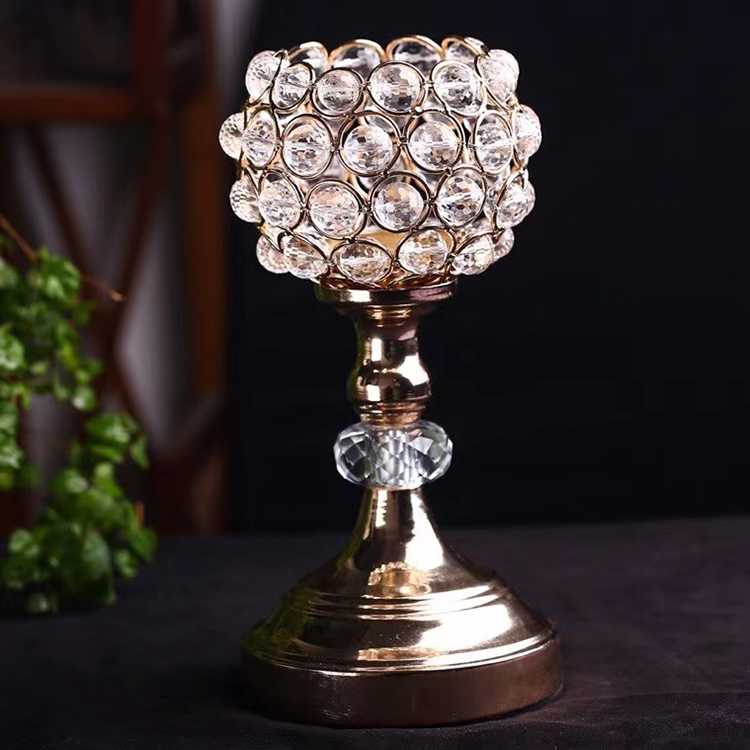 crystal crafts Wedding Candelabra Weddings Centerpieces Candlestick racks Crystal metal Candlestick Holder
