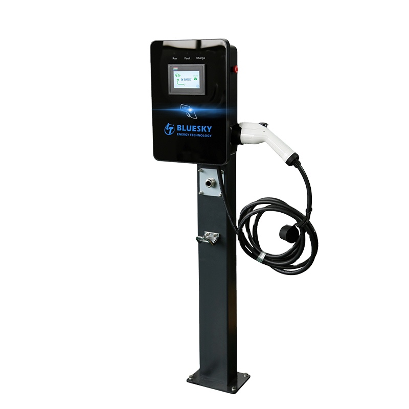 11kw AC EV зарядное устройство с 4,3 дюймовым экраном напольный evse домашний электрический автомобильное зарядное устройство