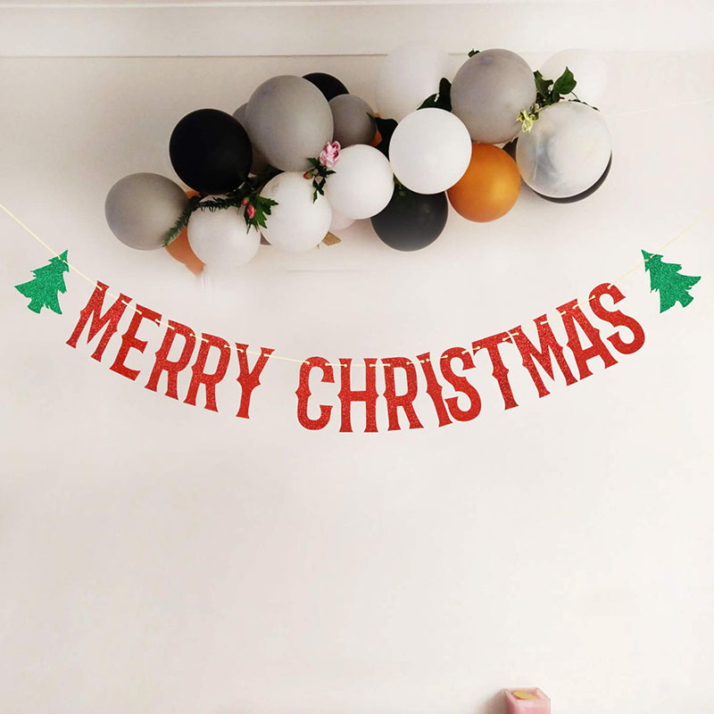 Beautiful Handmade Christmas God Bless Festival Merry Christmas Bunting