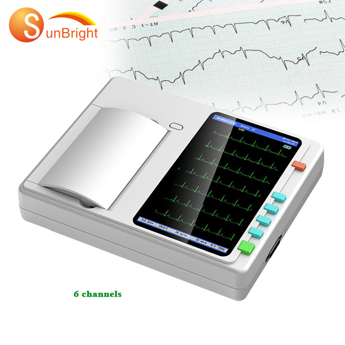 Цифровой 6-канальный 12 SunBright ЭКГ машина цена