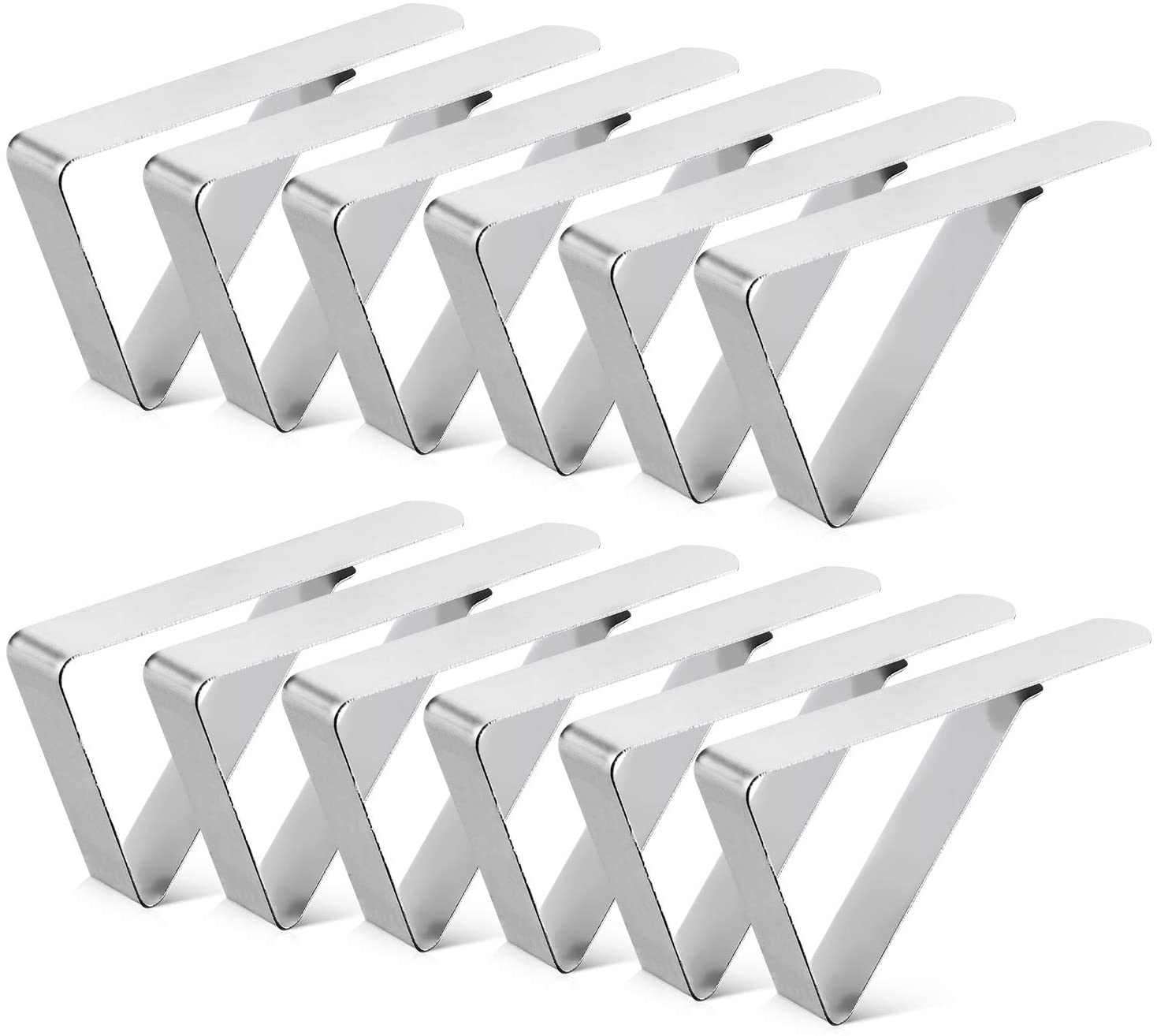 7.5X4.5cm triangle Tablecloth Clips Stainless Steel Table Cover Clamps Table Cloth Holders