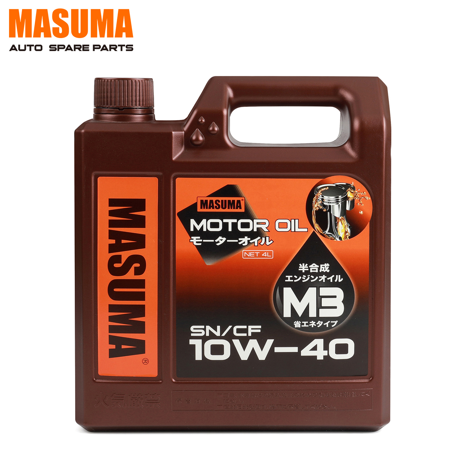 M3 10W-40 SN 4L MASUMA Авто бензиновое автомобильное масло, полусинтетическое моторное масло