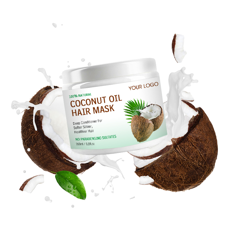 OEM Professional Salon Private Label Organic Hair Mask Repair Smooth Deep 260ml Coconut Oil Hair Mask