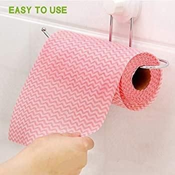 Printed Non-woven fabric reusable paper kitchen lazy dishcloth multi function rags cleaning paper rolls
