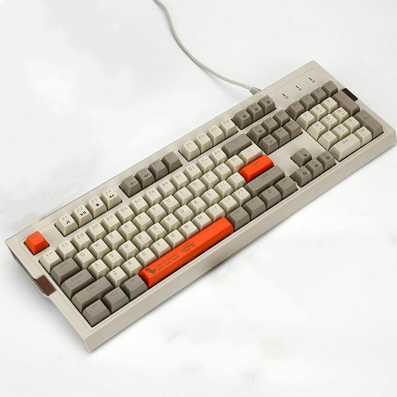 Механическая клавиатура в стиле ретро с RGB-подсветкой, 104 клавиш, защита от фиктивных нажатий, сферическая клавиатура PBT SA с подсветкой, программируемая игровая клавиатура teclado