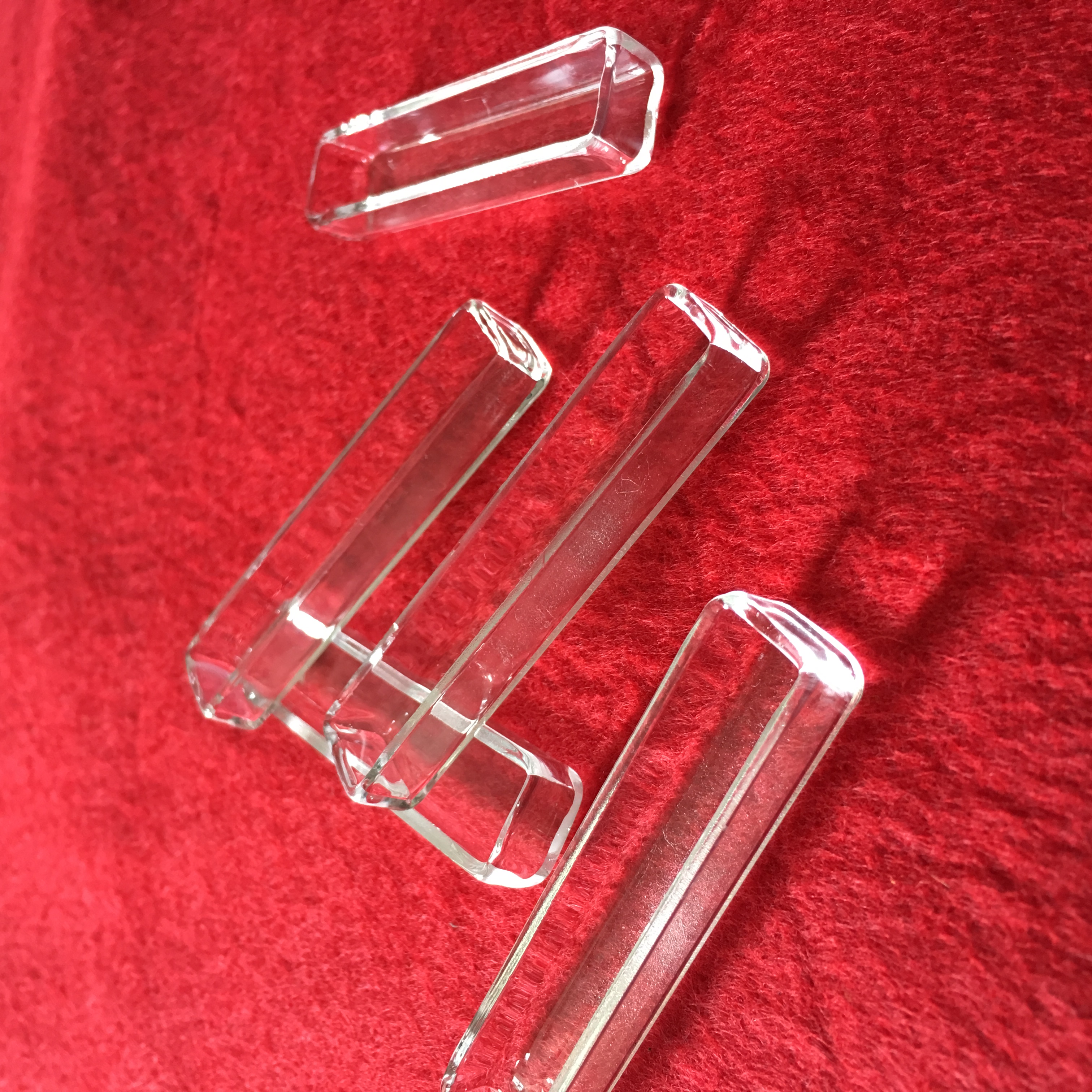 Customize rectangle clear silica quartz tray for ashing