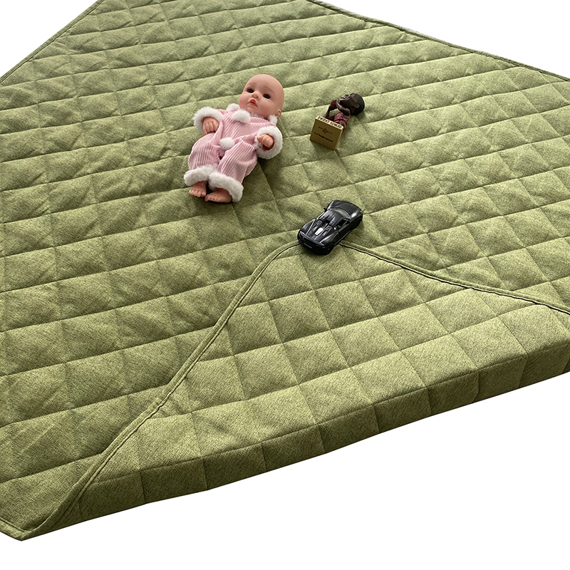 Baby Play Pad linen Deluxe Baby Quilted Play Pad Baby and Child Play Pad