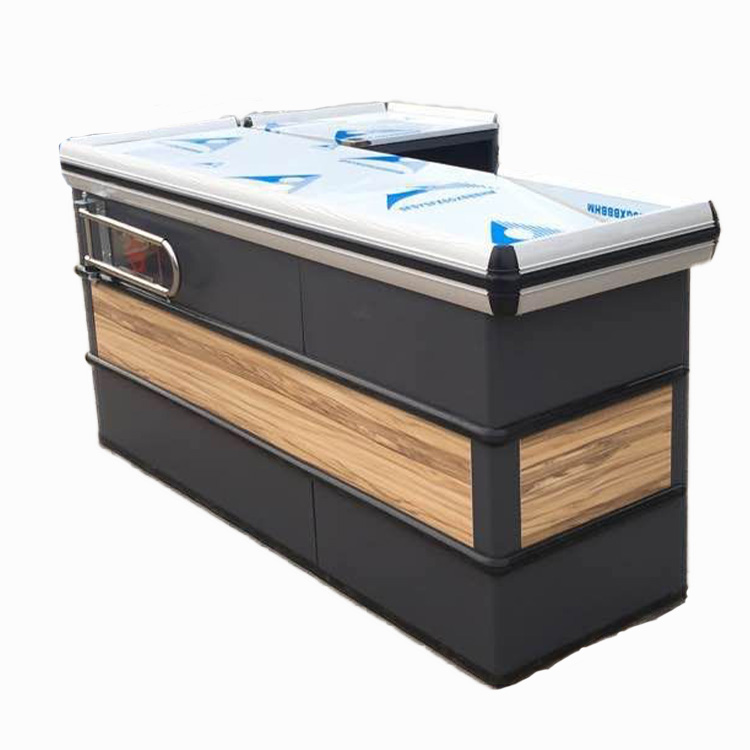 High Quality Custom Parquet Wooden Cashier Checkout Counter For shop