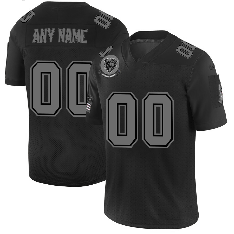 Оптовая продажа мужской 2021 Новый монтгомер 32 # PAUTON 34 # MACK 52 # HICKS 96 # TRUBISKY 10 # черный американский футбольный Джерси дешево