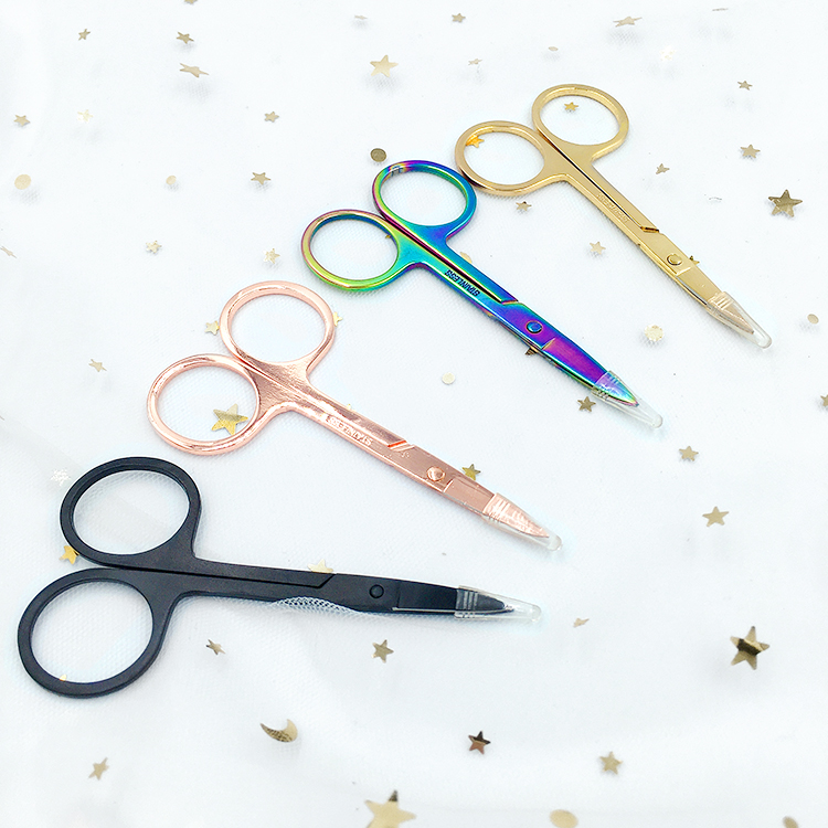 Lashdoll 2021 новые высококачественные ножницы для бровей из нержавеющей стали, ножницы для ресниц с индивидуальным логотипом