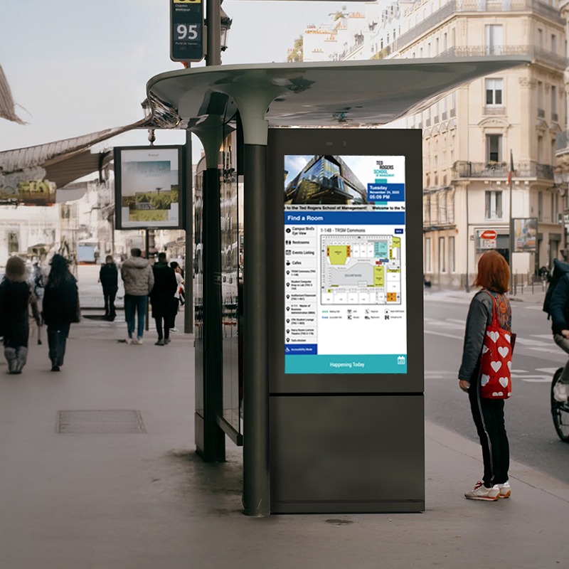 Customized 4K Bus Station Smart City Outdoor Totem Digital Signage Lcd Advertising Panel Screen Display Touch Kiosk Menu Boards