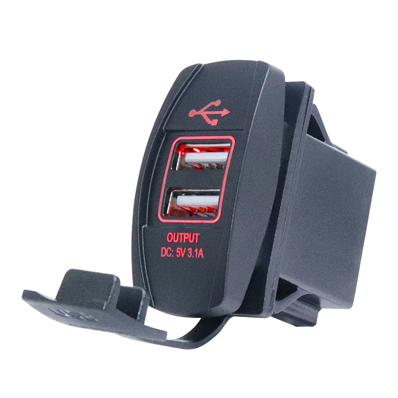 DS2013L-3.1A 3.1A 2.1A двухпортовый автобус лодка морской автомобиль зарядное устройство 12 в USB разъем