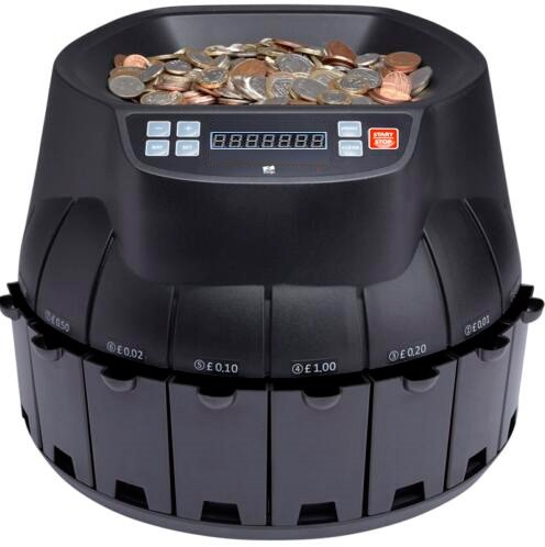 EC9008 Automatic desktop coin counting sorting machine currency coins Sorter