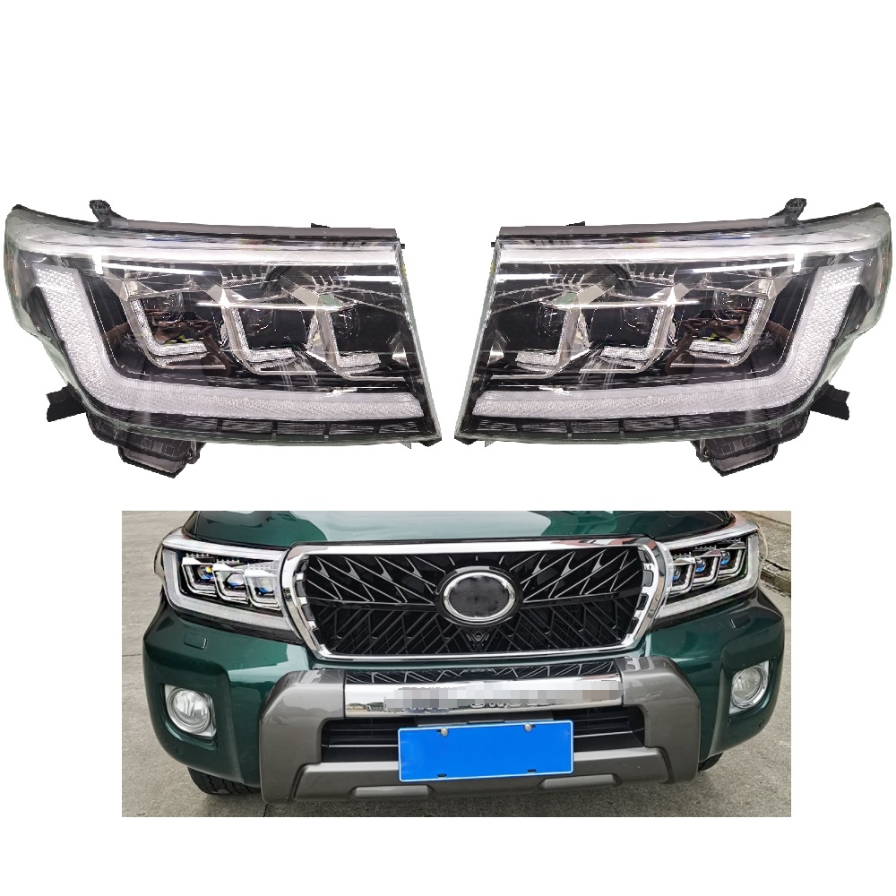 MAICTOP NEW style led headlights for land cruiser lc200 2008-2015 head lamp 3 lens fj200 lc200