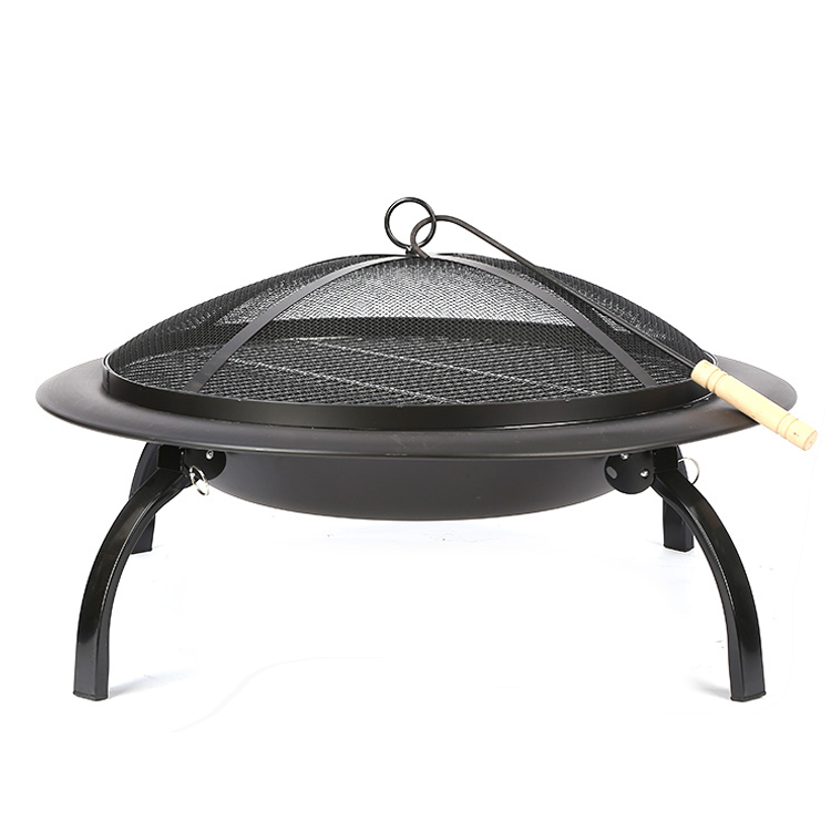 Hot sell Garden portable folding 26 inch barbecue Charcoal Fire pit bowls grill in Black