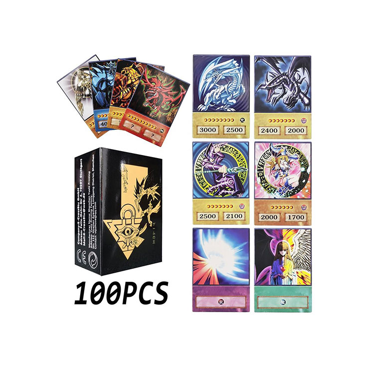 100 шт. карточки в стиле аниме Yu-Gi-Oh, синие глаза, темный Магик, экзодия, обелиск, слизер, Ra Yugioh DM, классический прокси, «сделай сам», карточка, подарок для детей