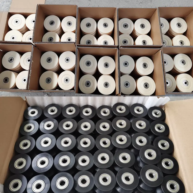 Customize 50 Mm Nylon Pulley Wheel 25 Mm Round Groove Various Bearing Sizes To Choose
