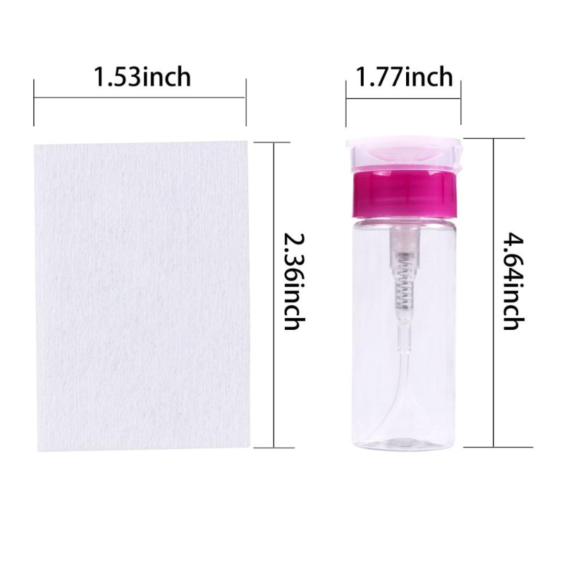 Gel Nail Polish Remover Set 1000PCS Lint Free Nail Wipes Cotton Pads With 1PCS Push Down Pump Dispenser Bottle