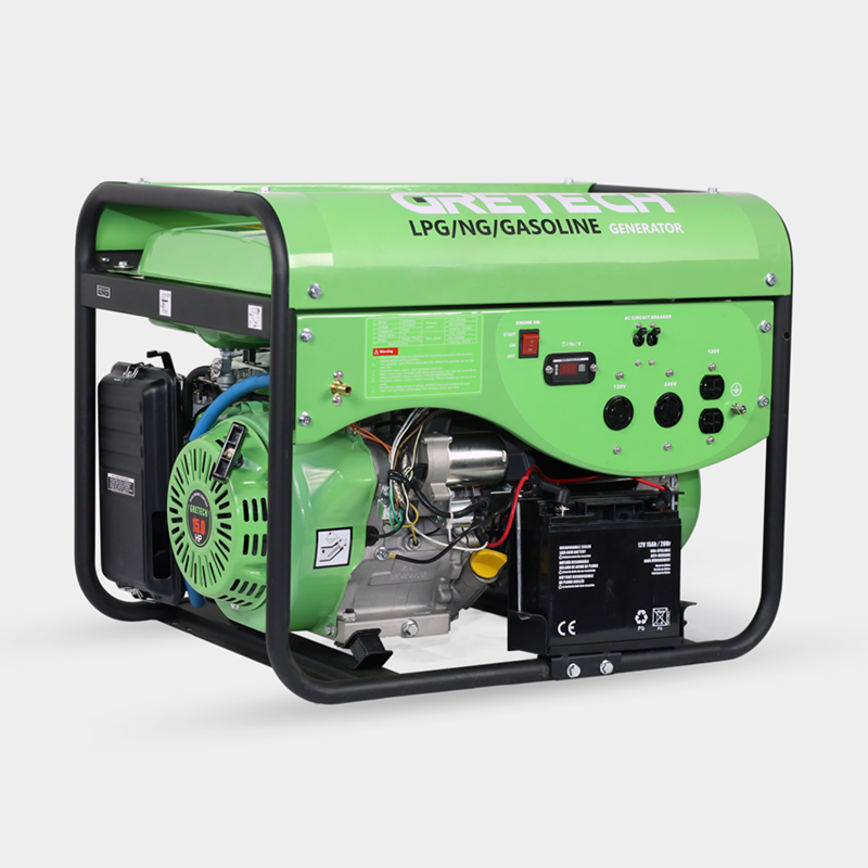 Gretech CE ISO одобено 5kw-6kw 60 Гц 13HP 4-тактный портативный Электрический старт сжиженного нефтяного газа/природного газа (NG) бензиновый генератор