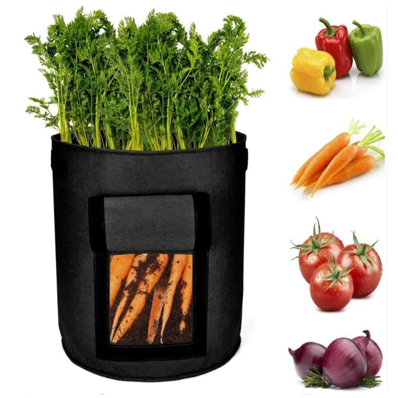 Vegetable potato growing bag felt planter bag with handle garden fabric growing planting bag