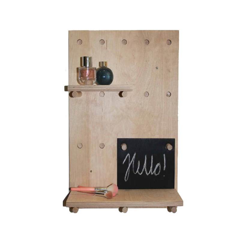 Nordic Kitchen Office Peg Boards Shelf Storage Tool Organizer Custom Wall Mounted Decorative Hole Display Pegboard Wooden