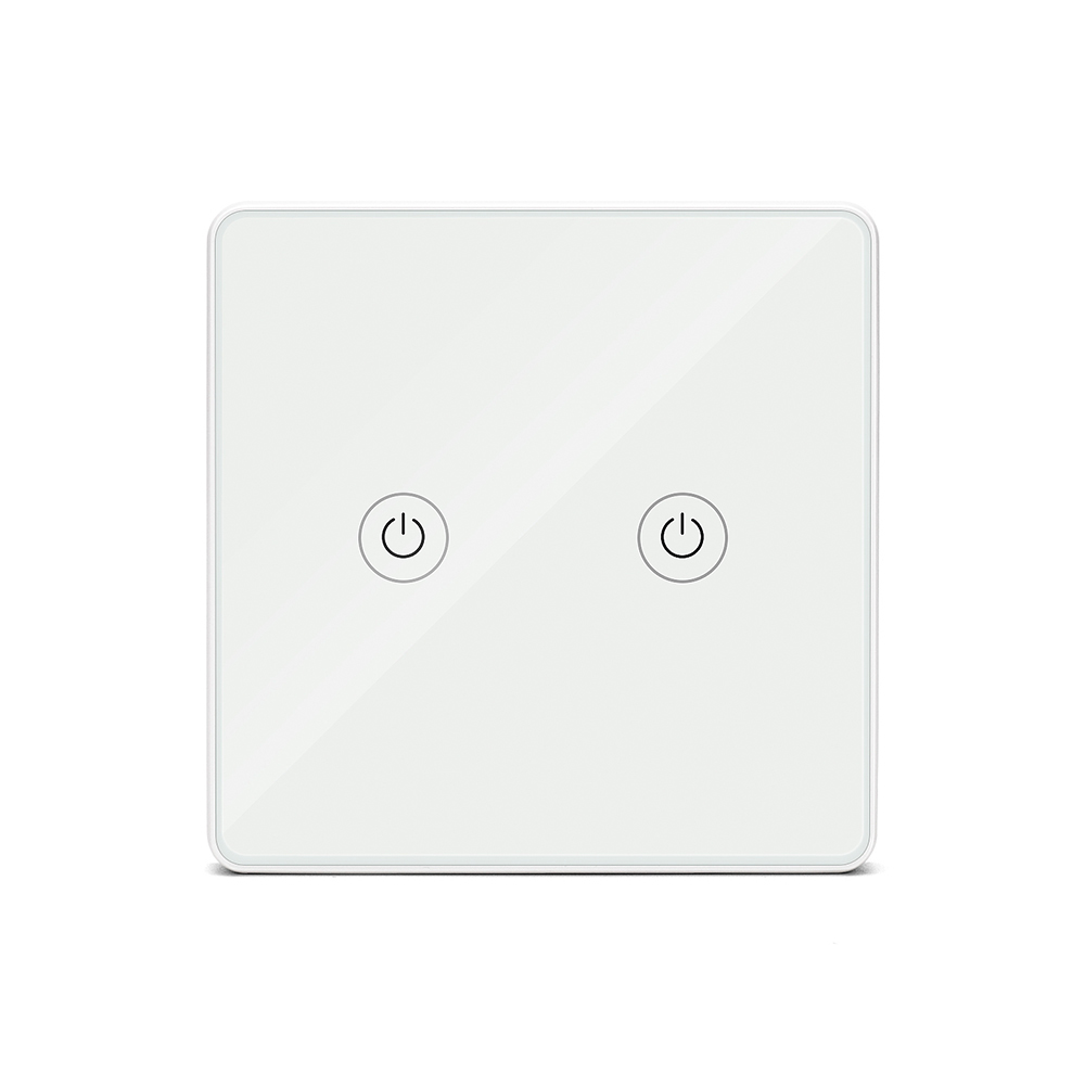 Умный настенный выключатель smartlife, 2 клавиши, Wi-Fi, сенсорный экран, дистанционное управление через приложение, голосовое управление Alexa/google assistant