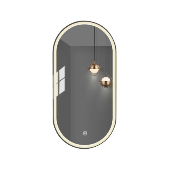 Luxury Special Shape Oval Wall Mounted Frameless LED Anti-fog Bathroom Decorative vanity Mirror