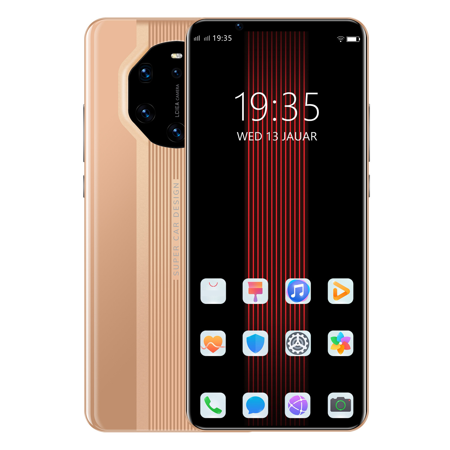 Мобильный телефон Mate40 RS, 5,8 дюйма, 5G LET, пять камер, Android смартфоны, 12 + 512 ГБ, MTK6889Ultra, моноблок, две SIM-карты, мобильный телефон