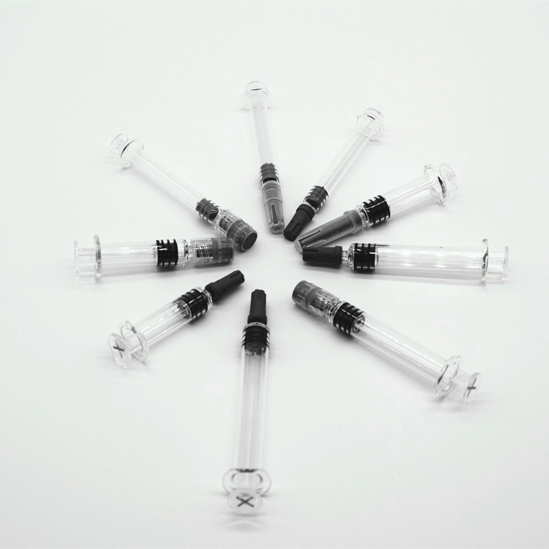 Шприц со стеклянной крышкой для масла CBD, 1 мл, 2,25 мл, 3 мл, 5 мл
