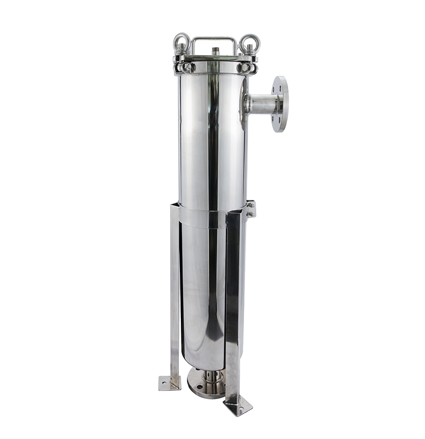 Sanitary water treatment milk beverage liquid filtration single multiple stainless steel bag filter housing#4