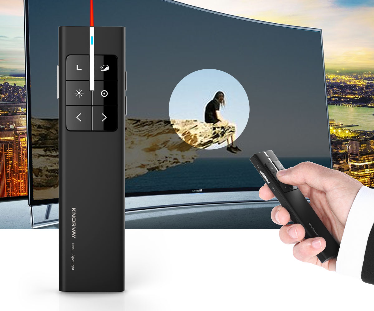 Spotlight/Magnifier/Digi-Laser multi-Modes air mouse   wireless presenter   PPT digital laser projector pointer