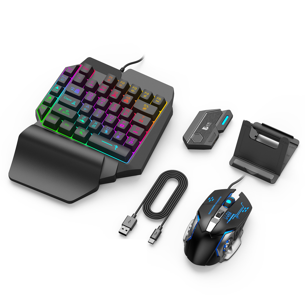 Лидер продаж на Amazon MIX se MIX elite, одиночная Механическая игровая светодиодная клавиатура и мышь, комбинированный игровой конвертер клавиатуры и мыши