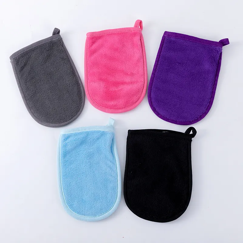 Washable eye makeup remover Mitt for Make Up Removal cloth