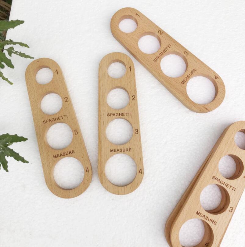 Creative beech spaghetti ruler measuring noodle tool