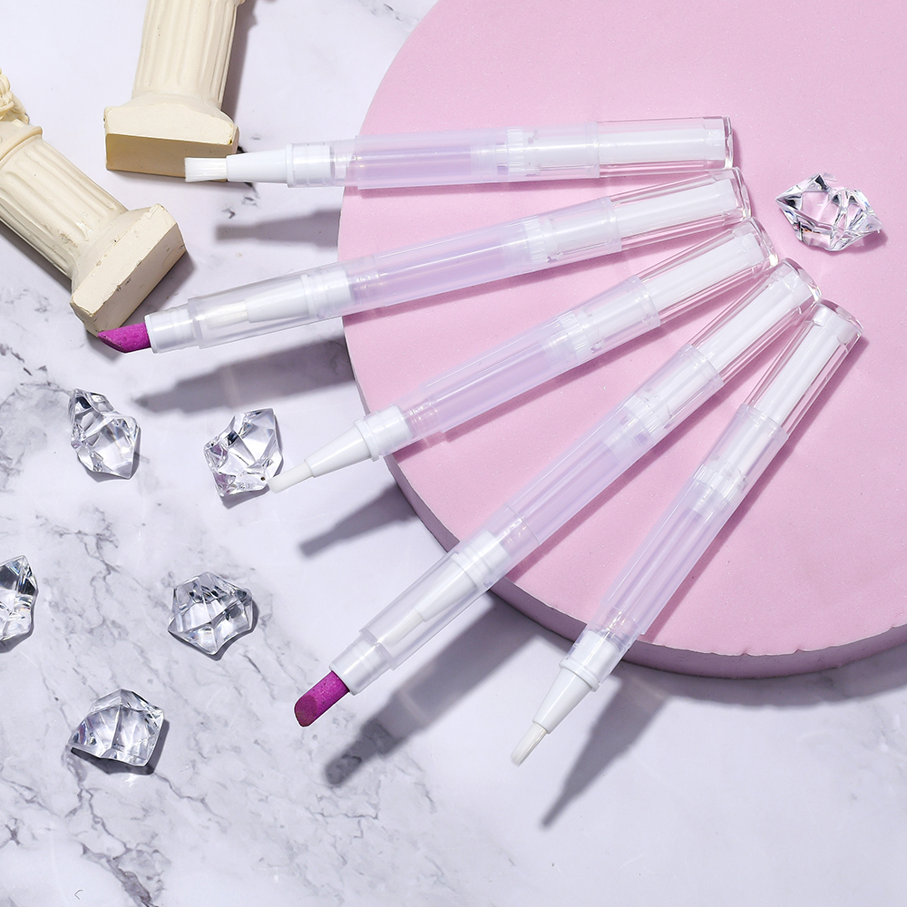 Customised own logo 2ml nail gel polish oil cuticle oil empty twist pen with quartz
