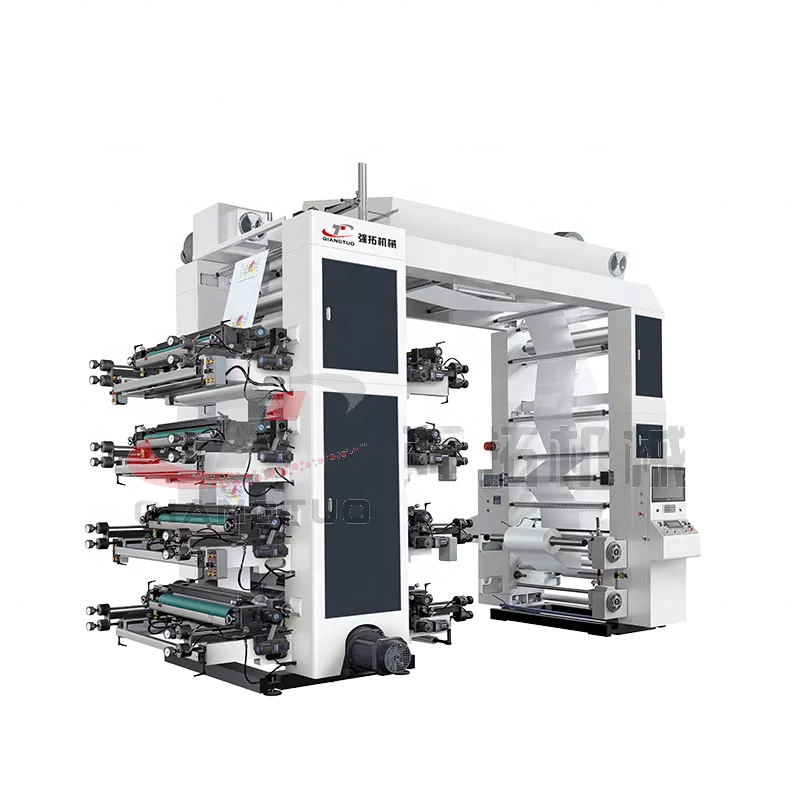 Eight-Color Stack Type Flexo Printing Machine for Paper, Non-Woven Fabric, and Film Printing