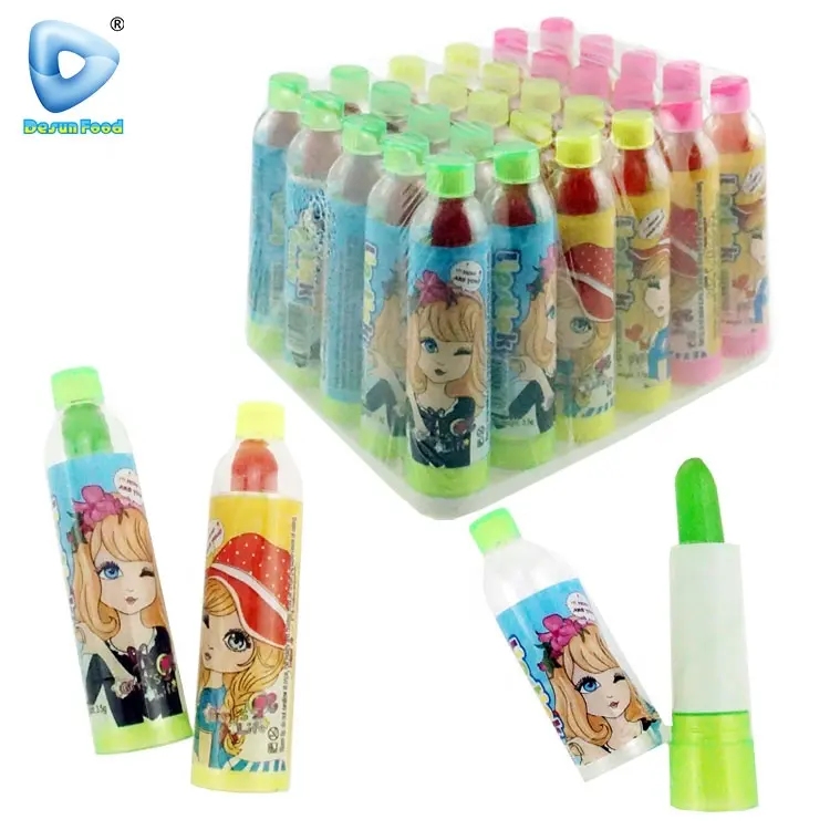 Candied Fruit Hot Selling Fruit Flavors Lipstick Lollipop Candy