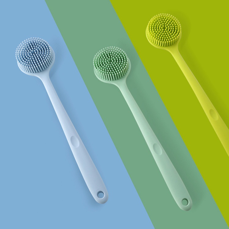 Silicone Long Handle Back Brushes Massage Shower Cleaning Remover Multifunction Bathroom Tools Bath Body Brush
