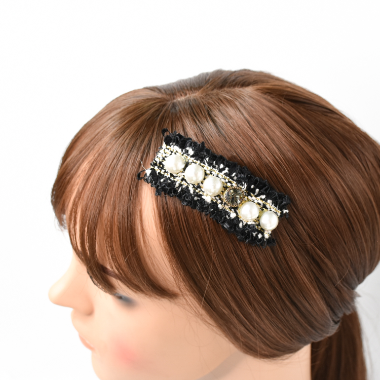 Vintage high -end exquisite hairpin for women BB hairpin side clip pearl hair clip