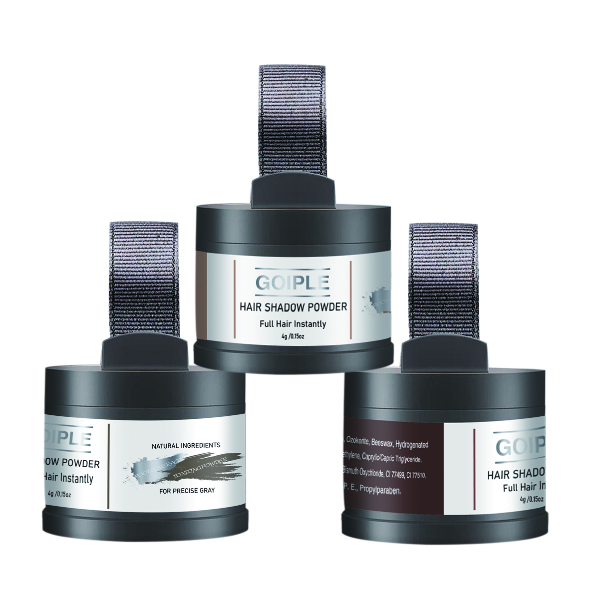 OEM Different Colors Hair Powder Inside Mirror Elastic Powder Puff Small and Exquisite Packaging Hairline Shadow Powder
