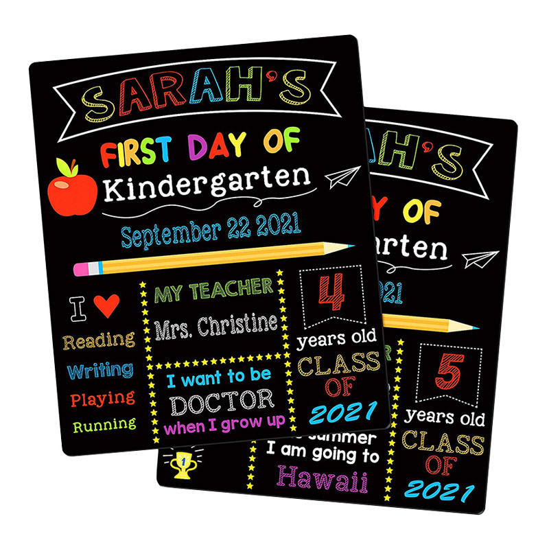 Customized First Day & Last Day of School Signs Chalk Board For Kids