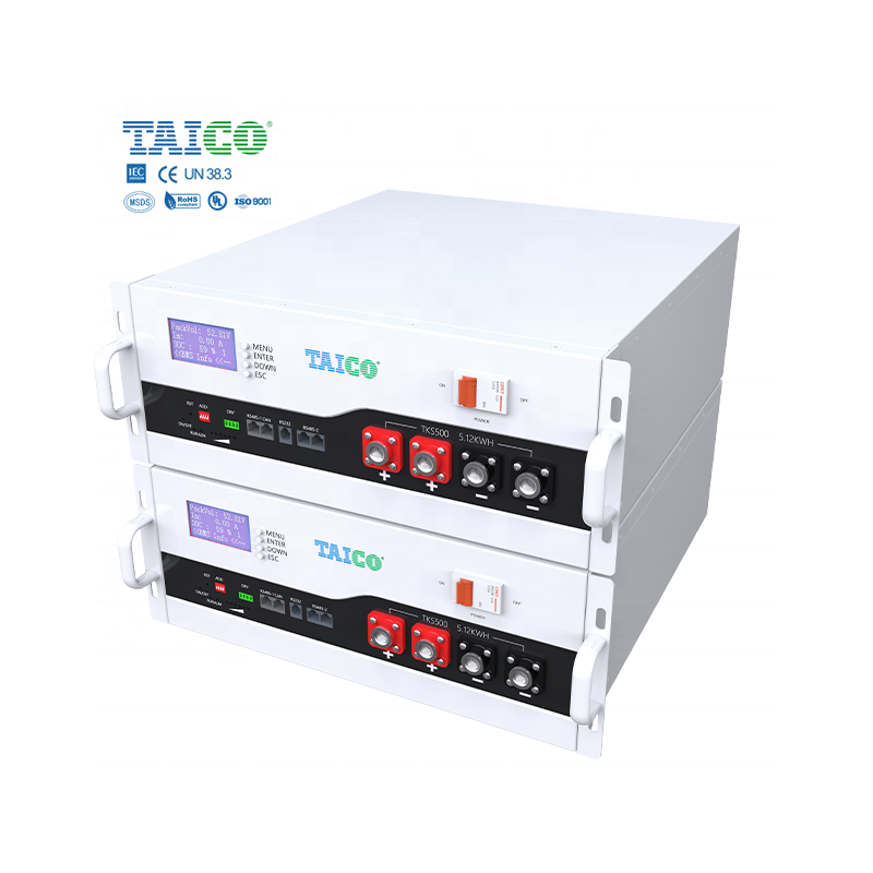 TAICO Smart BMS LiFePO4 2.5wkh 5wkh 7.5WKH 10WKH 48V 51.2V 100Ah 200Ah 300Ah Solar Lithium ion Server Rack Mounted Battery Pack