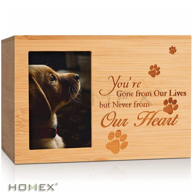 Dog or Cat Personalized Memory Box Keepsake Eco-Friendly Bamboo Urn for Pet Ashes Dog/Cat Small Animals