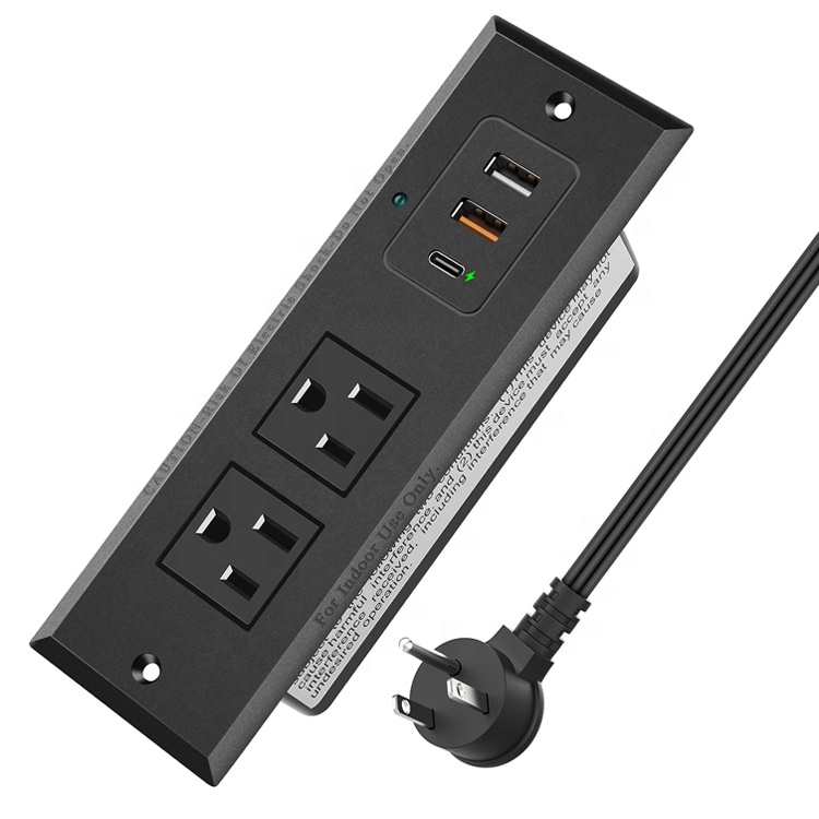 Встраиваемый сетевой фильтр ETL, USB C разъем для быстрой зарядки, для стола, мебели, стола для конференций, скрытая розетка