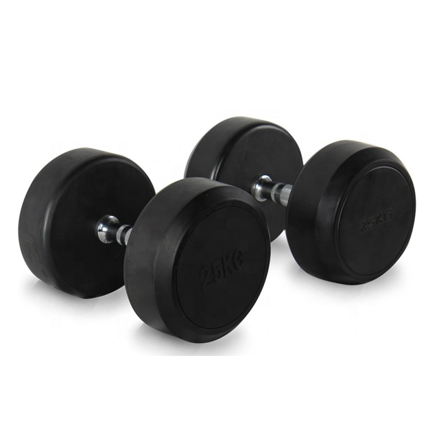 Factory Price Commercial Gym Equipment Customizable Logo Rubber Dumbbell Set Iron Material 2.5kg Weight for Exercise