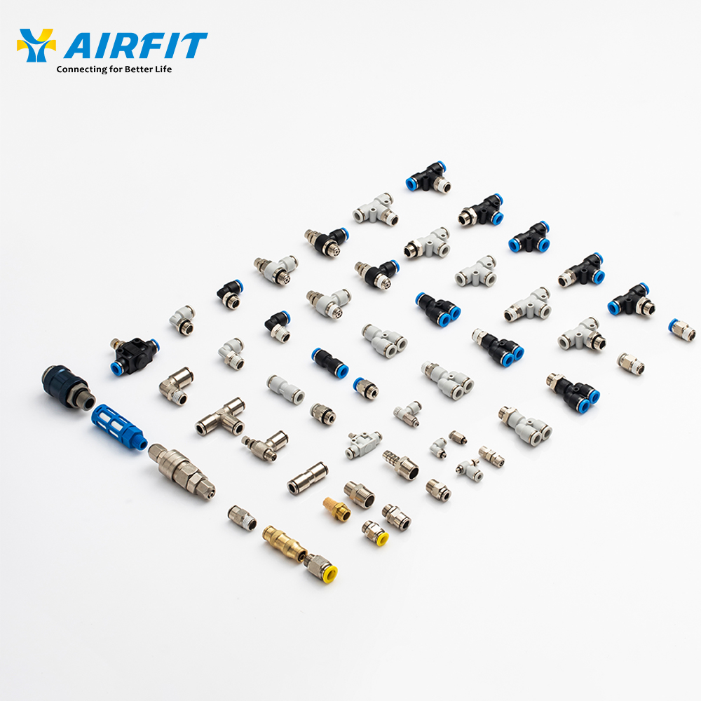 Пневматические фиттинги AIRFIT 8 мм с одним касанием, пневматические фиттинги для труб