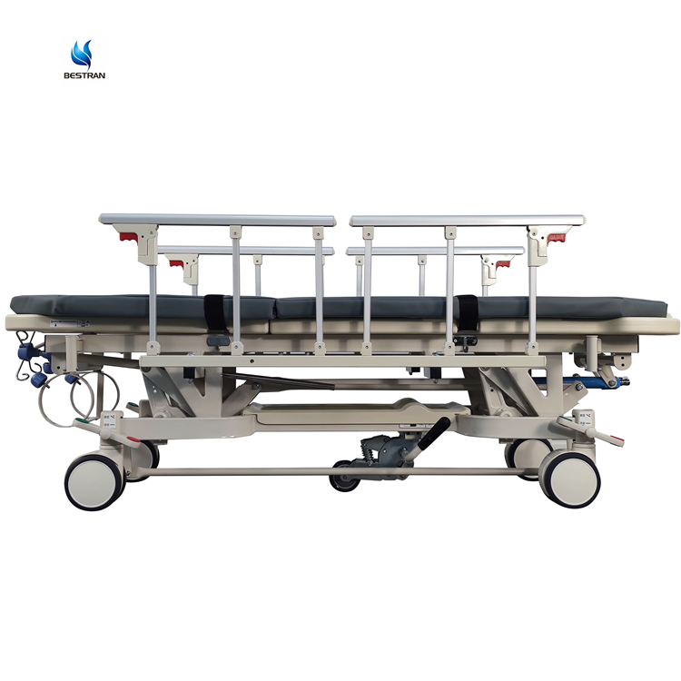 BT-TR065 Two functions height adjustable ABS hospital patients manual transfer stretcher bed medical offices stretcher