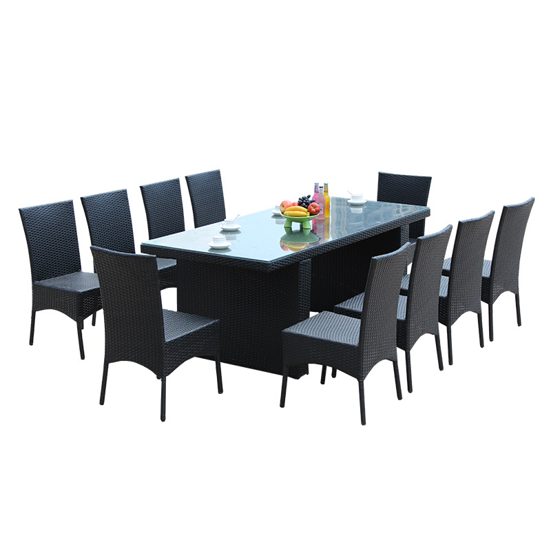 YASN HYTZ014 Modern Rattan Outdoor Dining Table Chairs Rattan Set Outdoor Furniture Dining Set